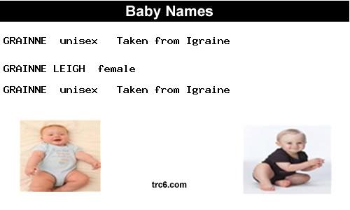 grainne-leigh baby names